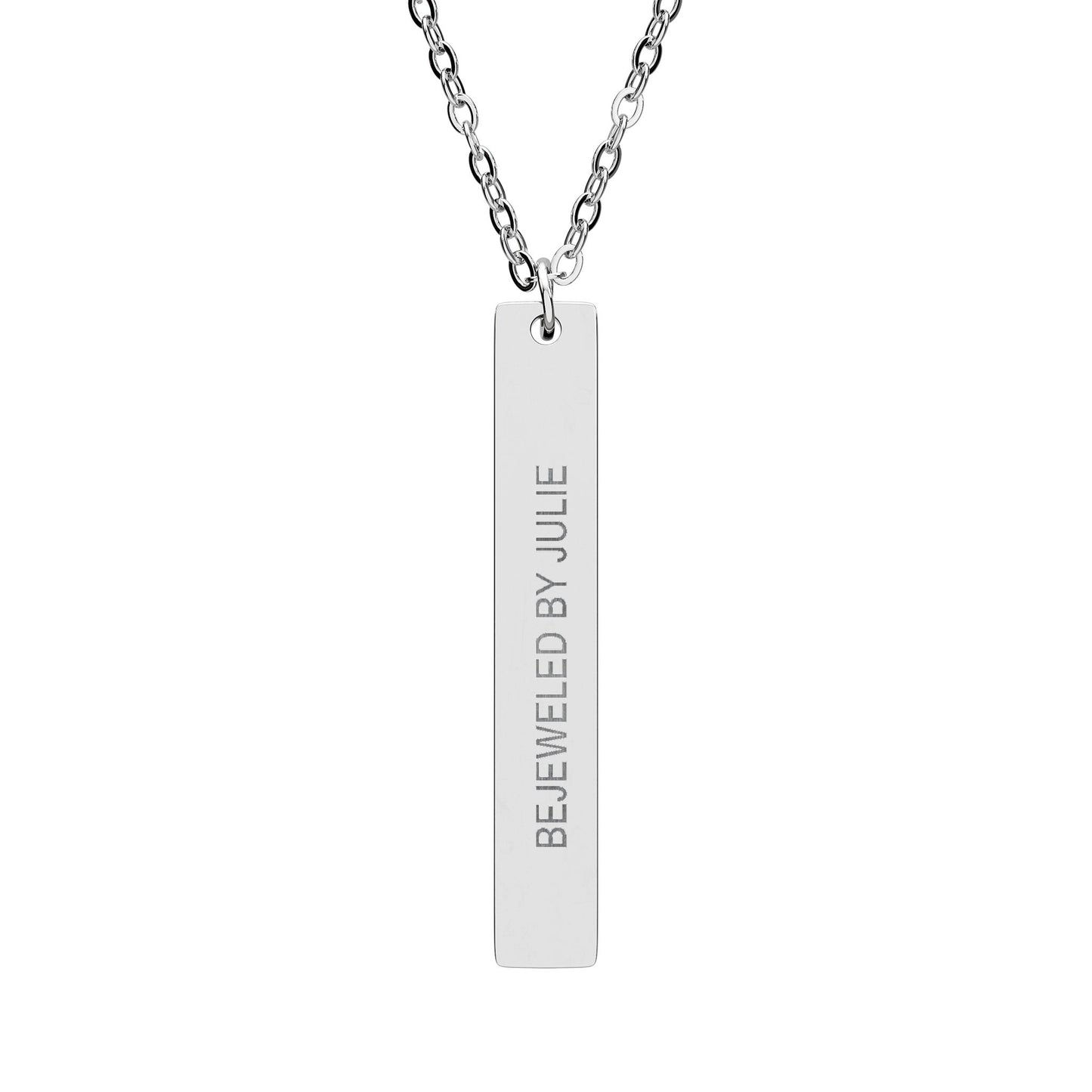 Vertical Bar Necklace (Engraving) | BeJeweled By Julie