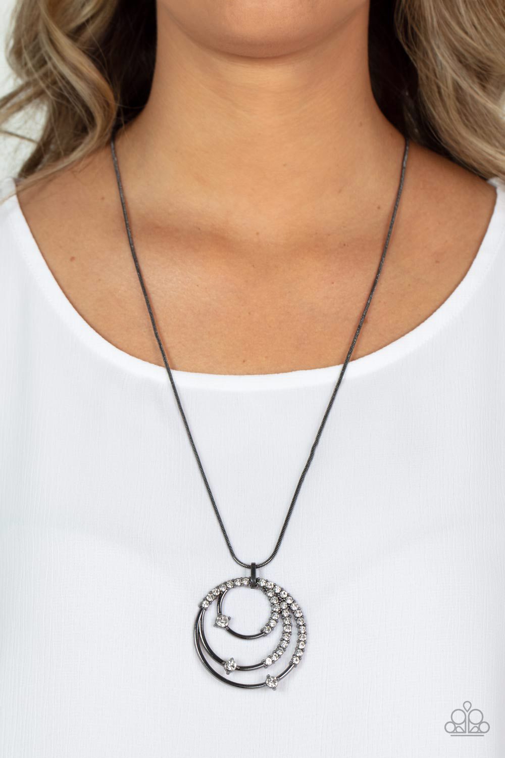 Paparazzi Necklace ~ Ecliptic Elegance - Black