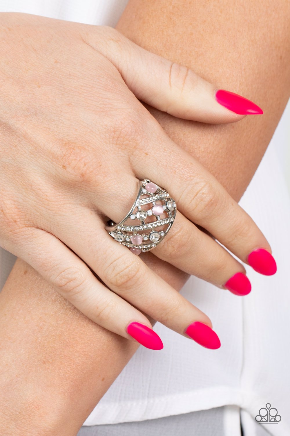 Paparazzi Ring ~ Bubbles for Brunch - Pink