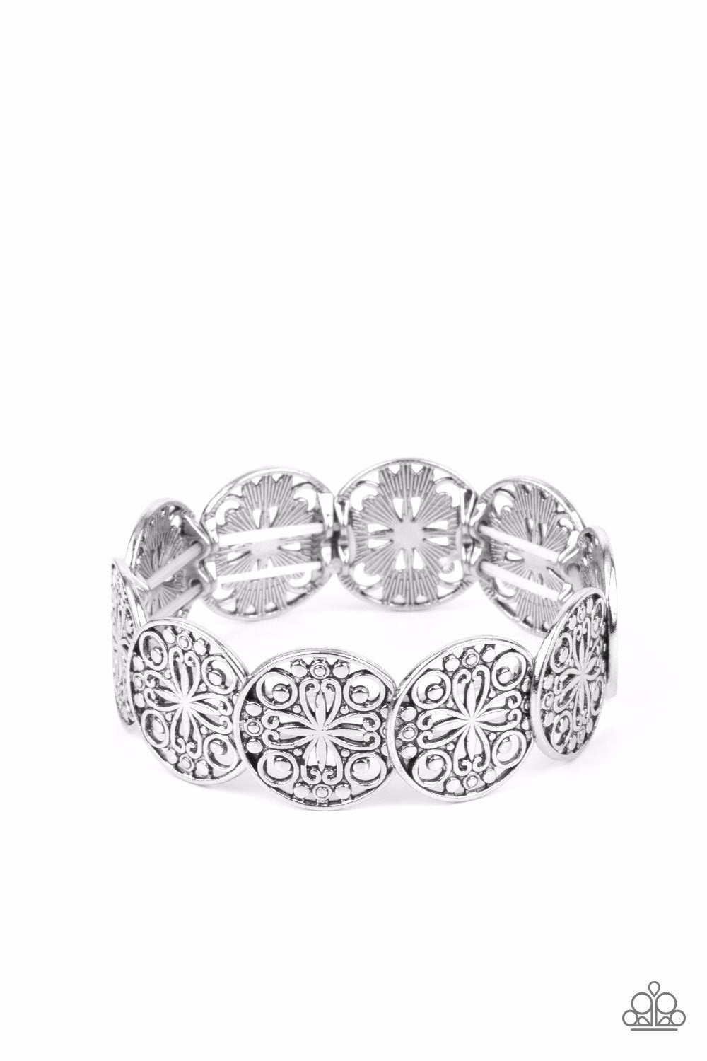 Paparazzi Bracelet ~ Portico Picnic - Silver