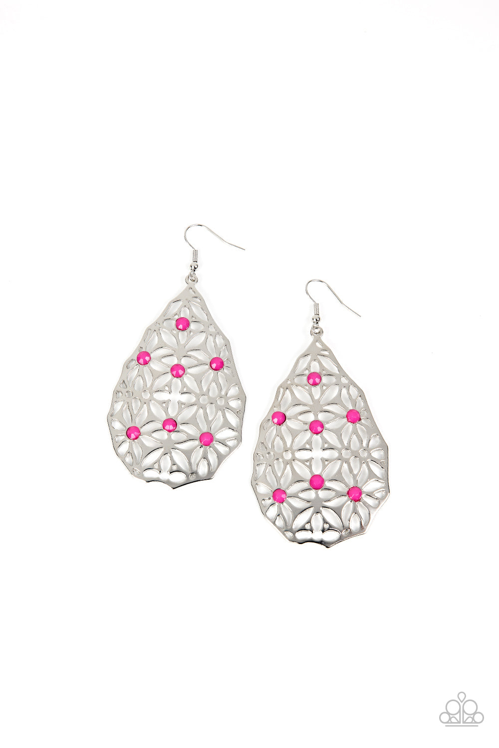 Paparazzi ♥ Delightfully Daisy - Pink ♥ Earrings