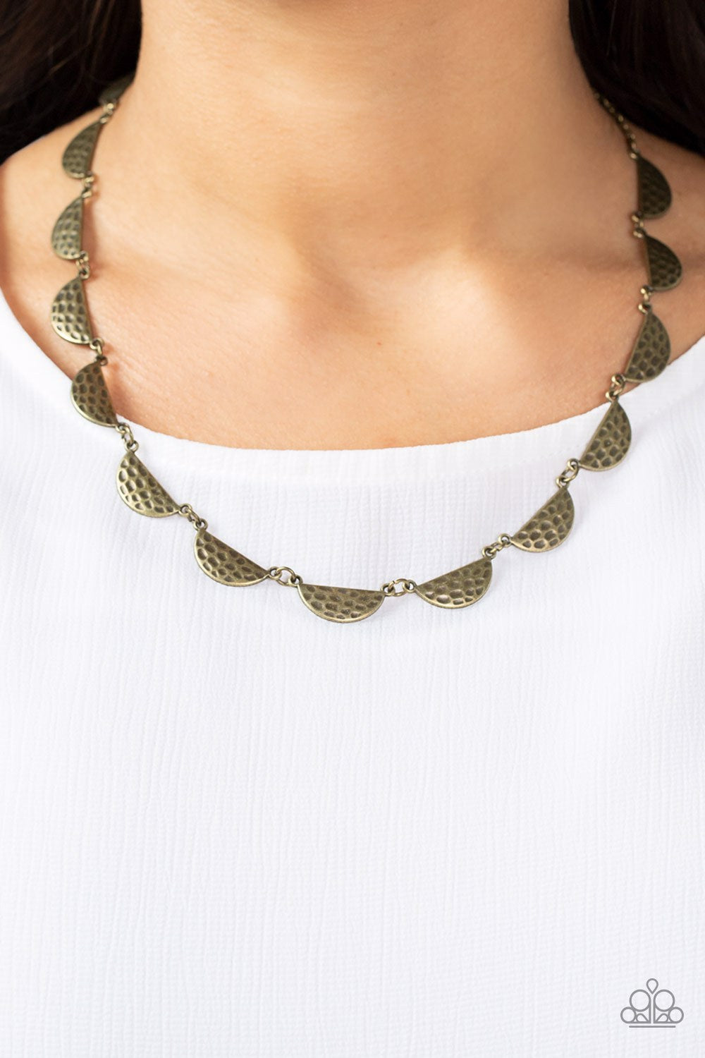 Paparazzi Necklace ~ Lunar Jungle - Brass