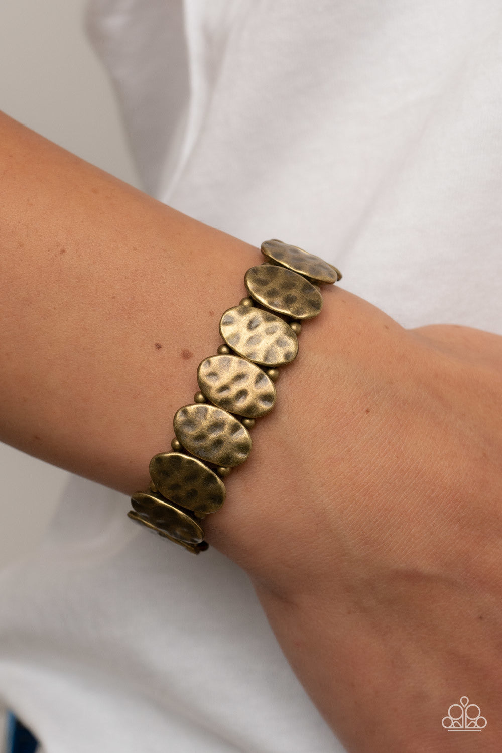 Paparazzi Bracelet ~ Trinket Trek - Brass