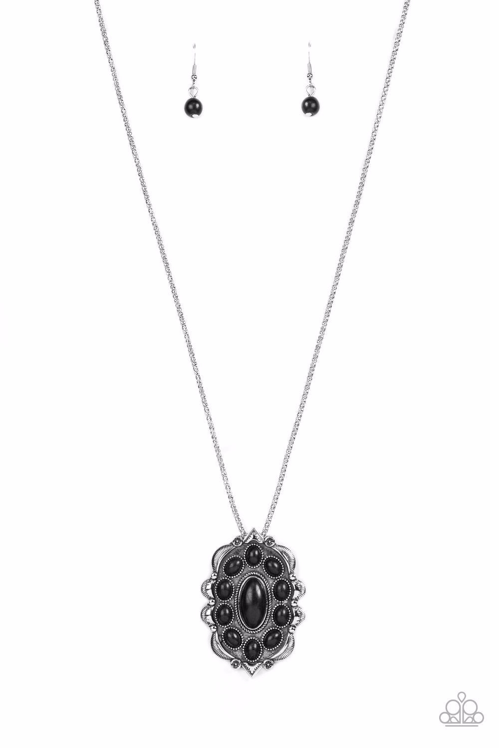 Paparazzi Necklace ~ Mojave Medallion - Black