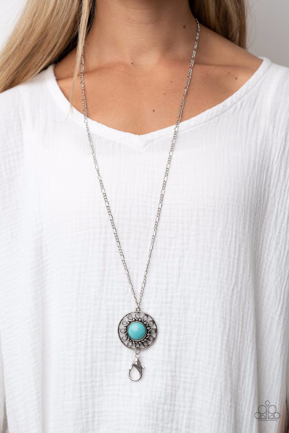 Paparazzi Necklace ~ Sahara Suburb - Blue