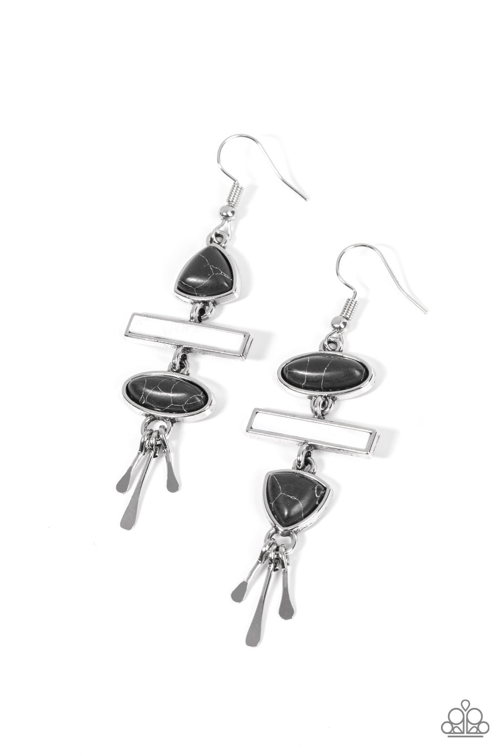 Paparazzi Earrings ~Adventurously Artisan - Black