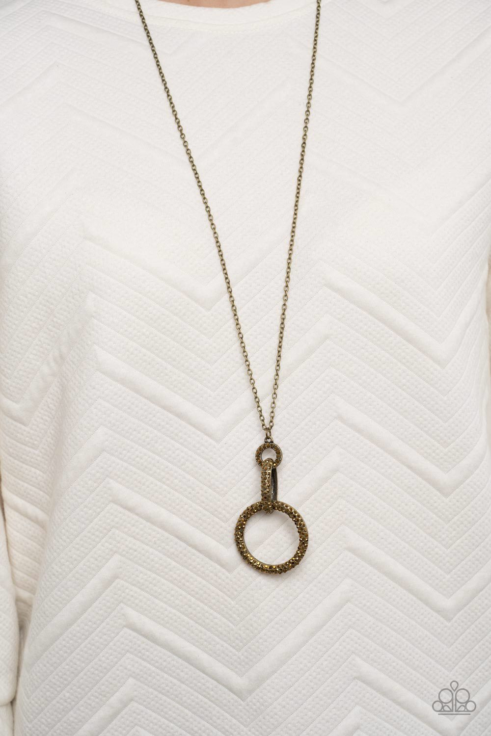 Paparazzi Necklace ~ Radiant Ringleader - Brass