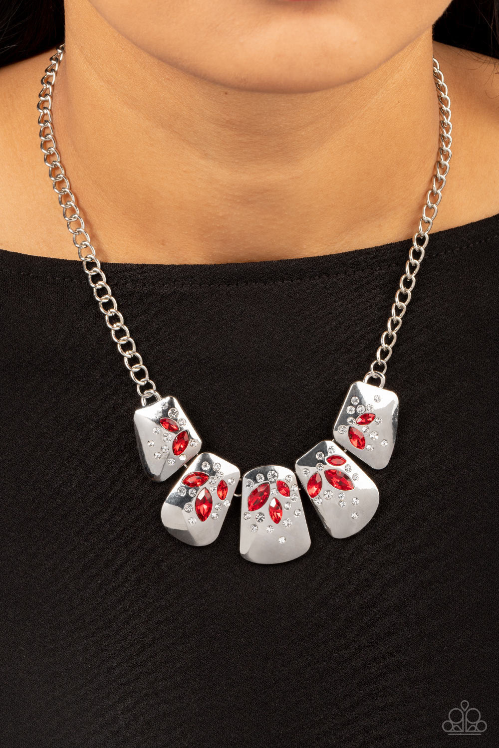 Paparazzi Necklace ~ Jubilee Jingle - Red