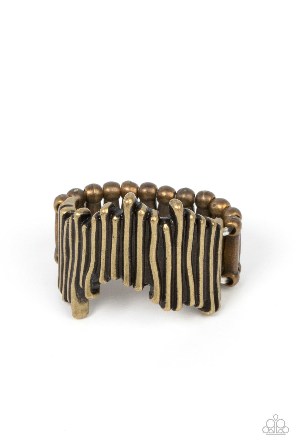 Paparazzi Ring ~ Along the Lines - Brass