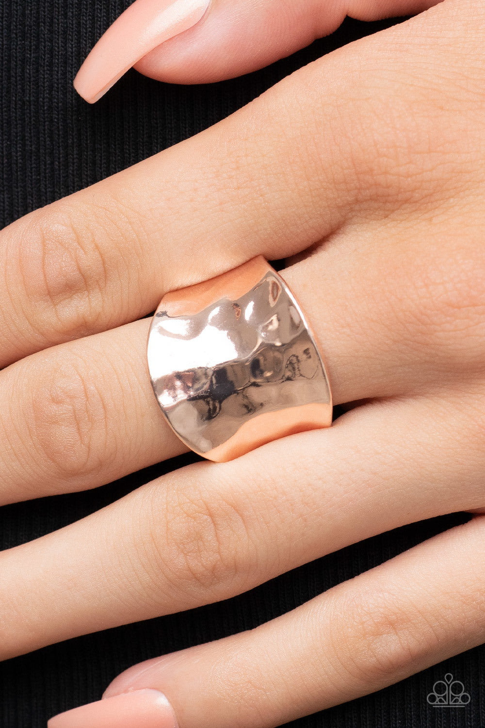 Paparazzi Ring ~ Hammer Down - Rose Gold