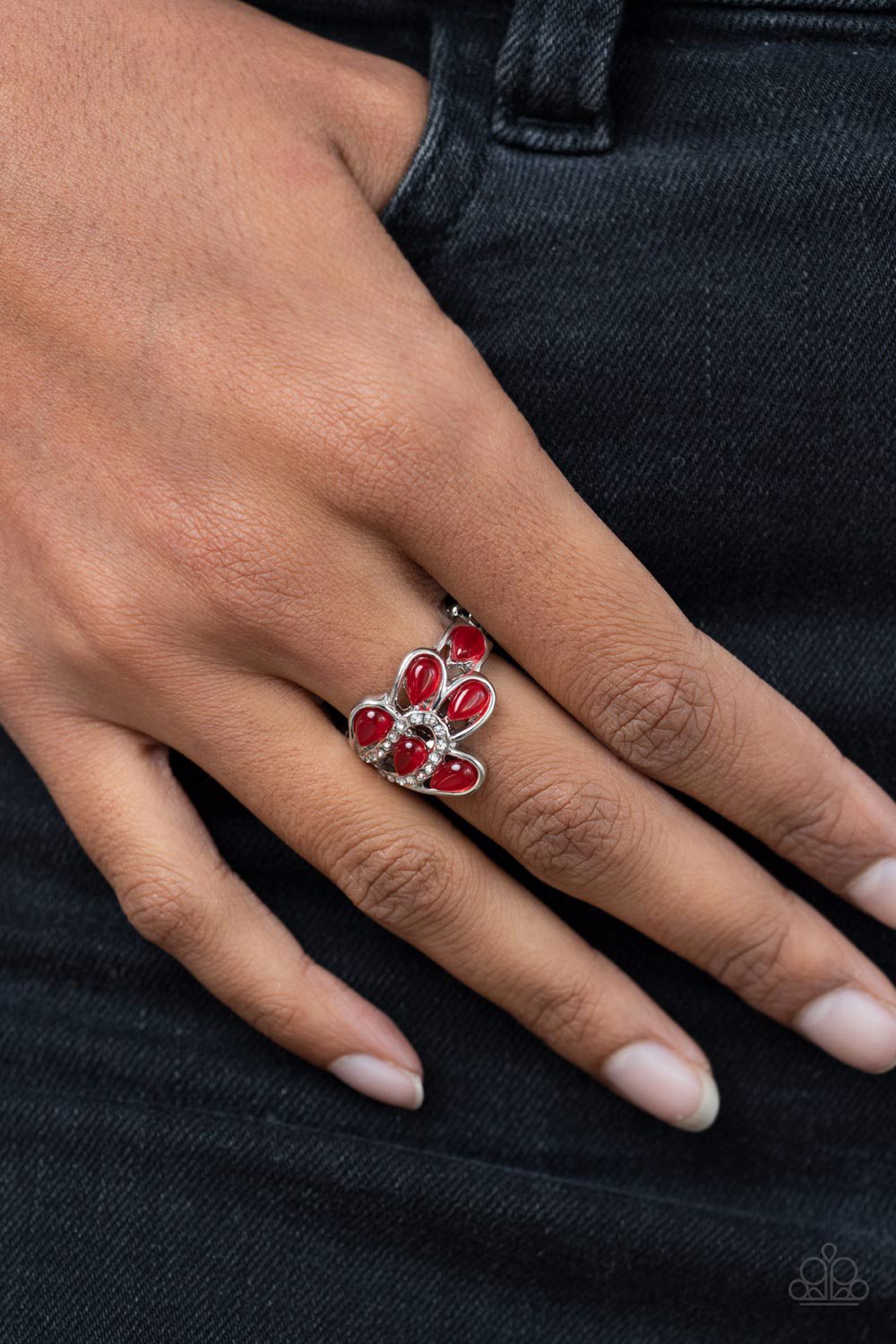 Paparazzi Ring ~ Cats Eye Cadence - Red