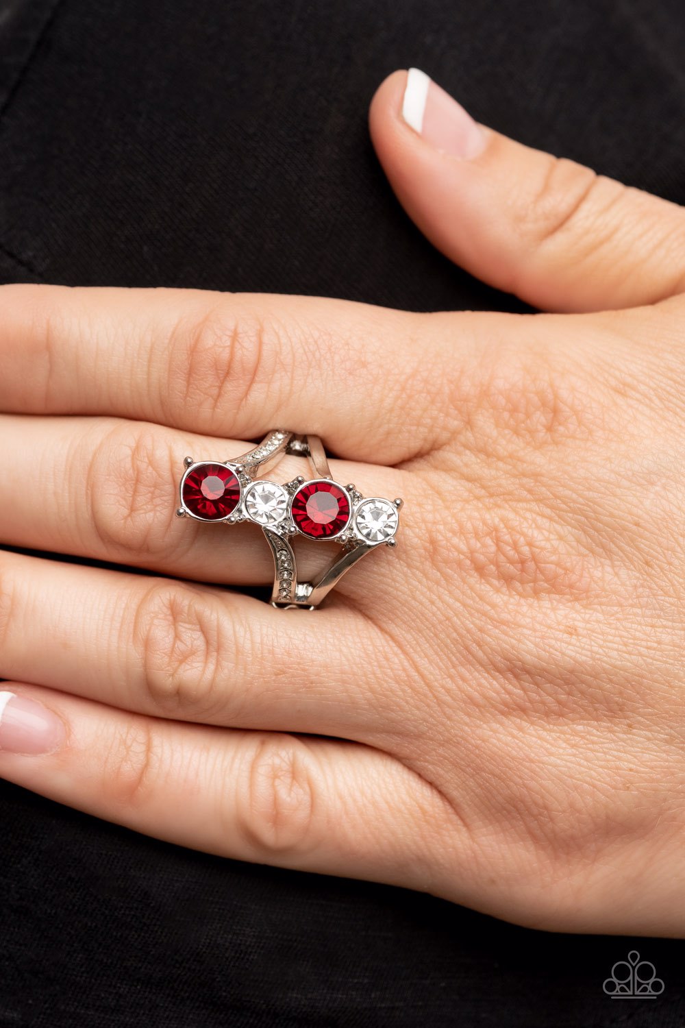 Paparazzi Ring ~ Duplicating Dazzle - Red