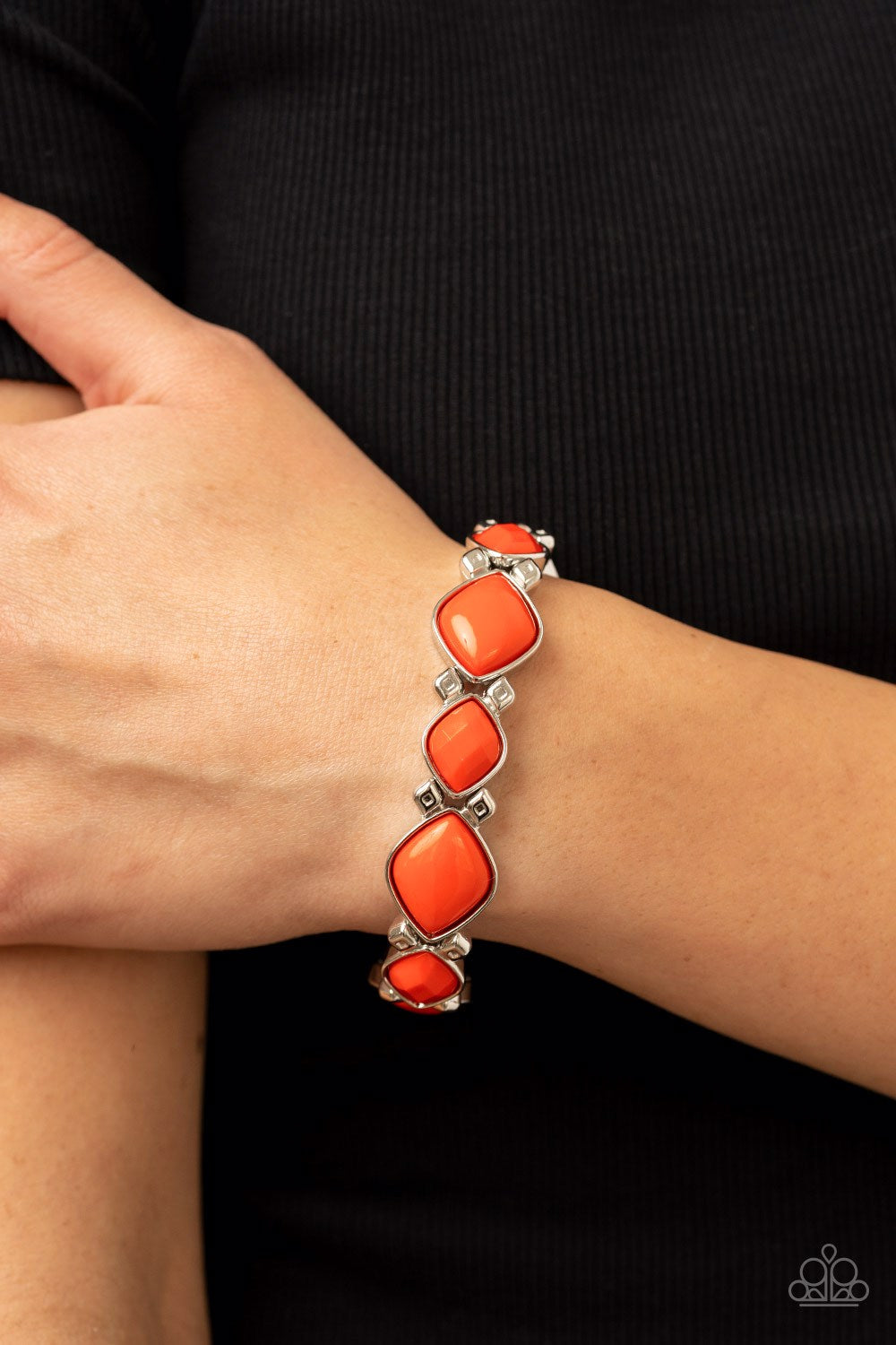 Paparazzi Bracelet ~ Boldly BEAD-azzled - Orange
