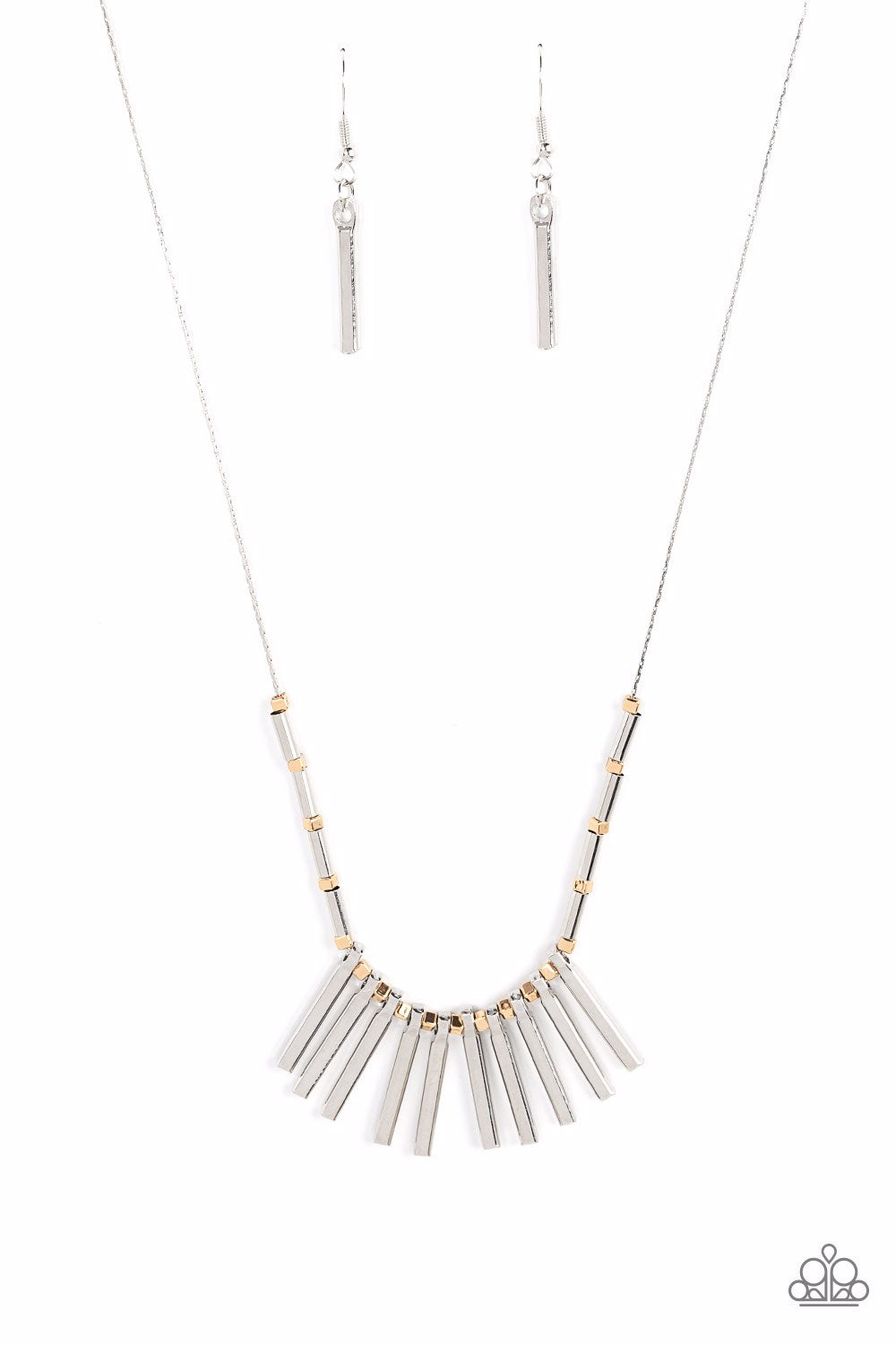 Paparazzi Necklace ~ Rustic Hot Rod - Silver