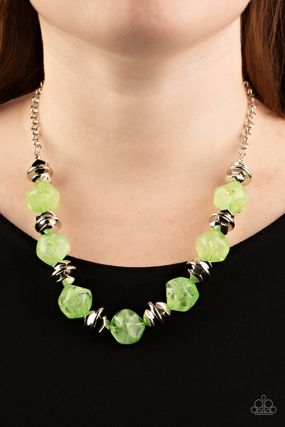 Paparazzi Necklace ~ Island Ice - Green