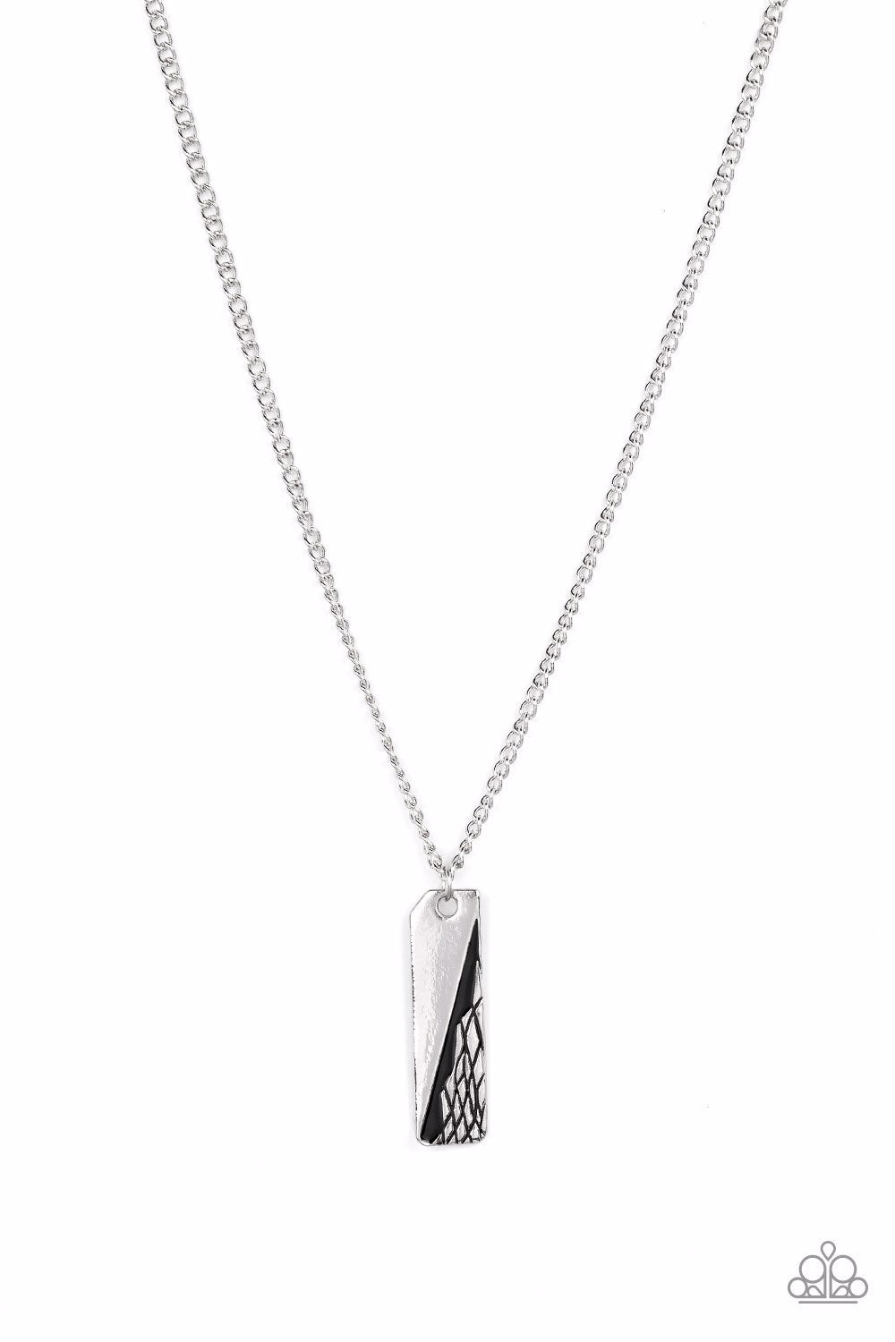 Paparazzi Necklace ~ Tag Along - Silver Urban
