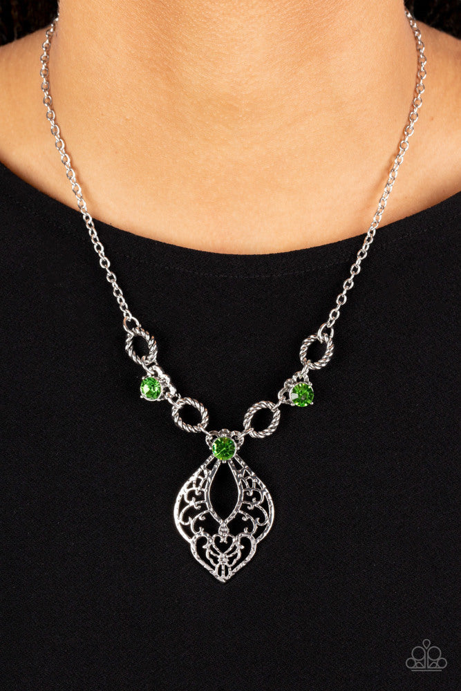 Paparazzi Necklace ~ Contemporary Connections - Green