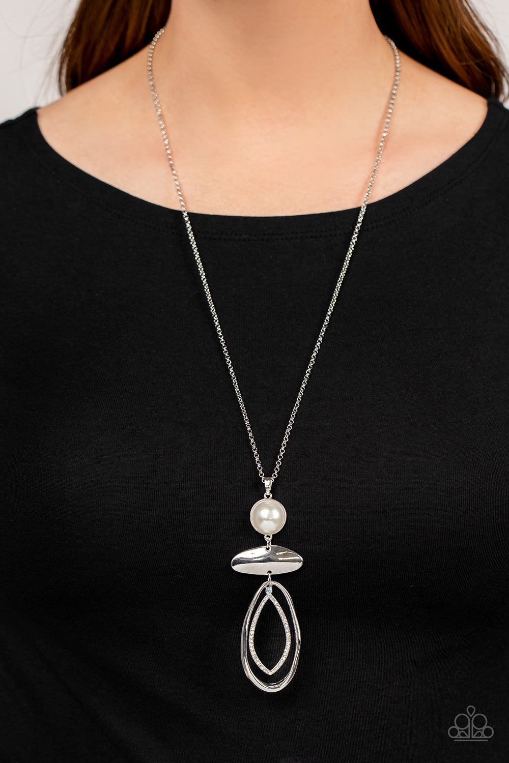 Paparazzi Necklace ~ Modern Day Demure - White