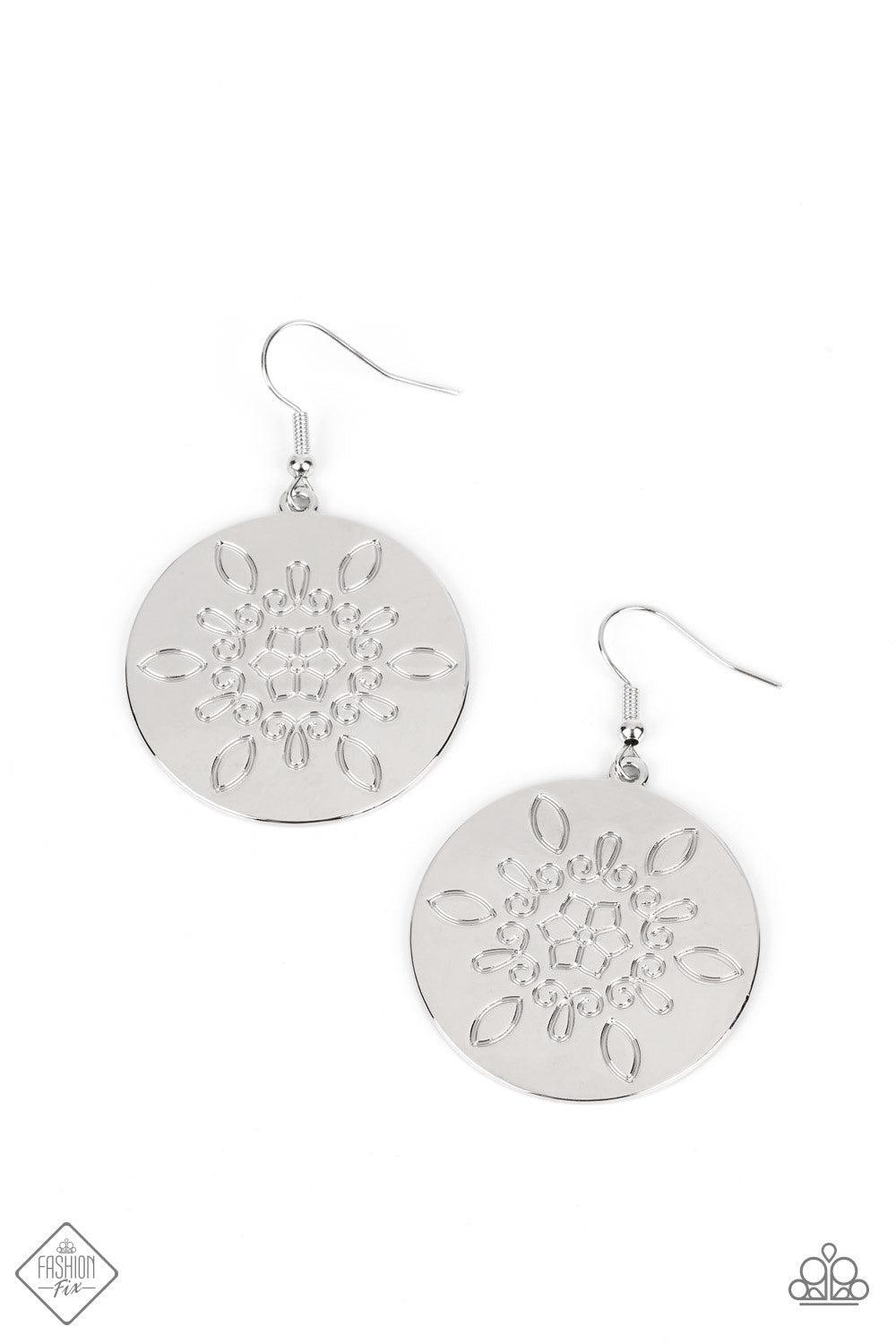 Paparazzi Earrings ~ Tidal Taste - Silver