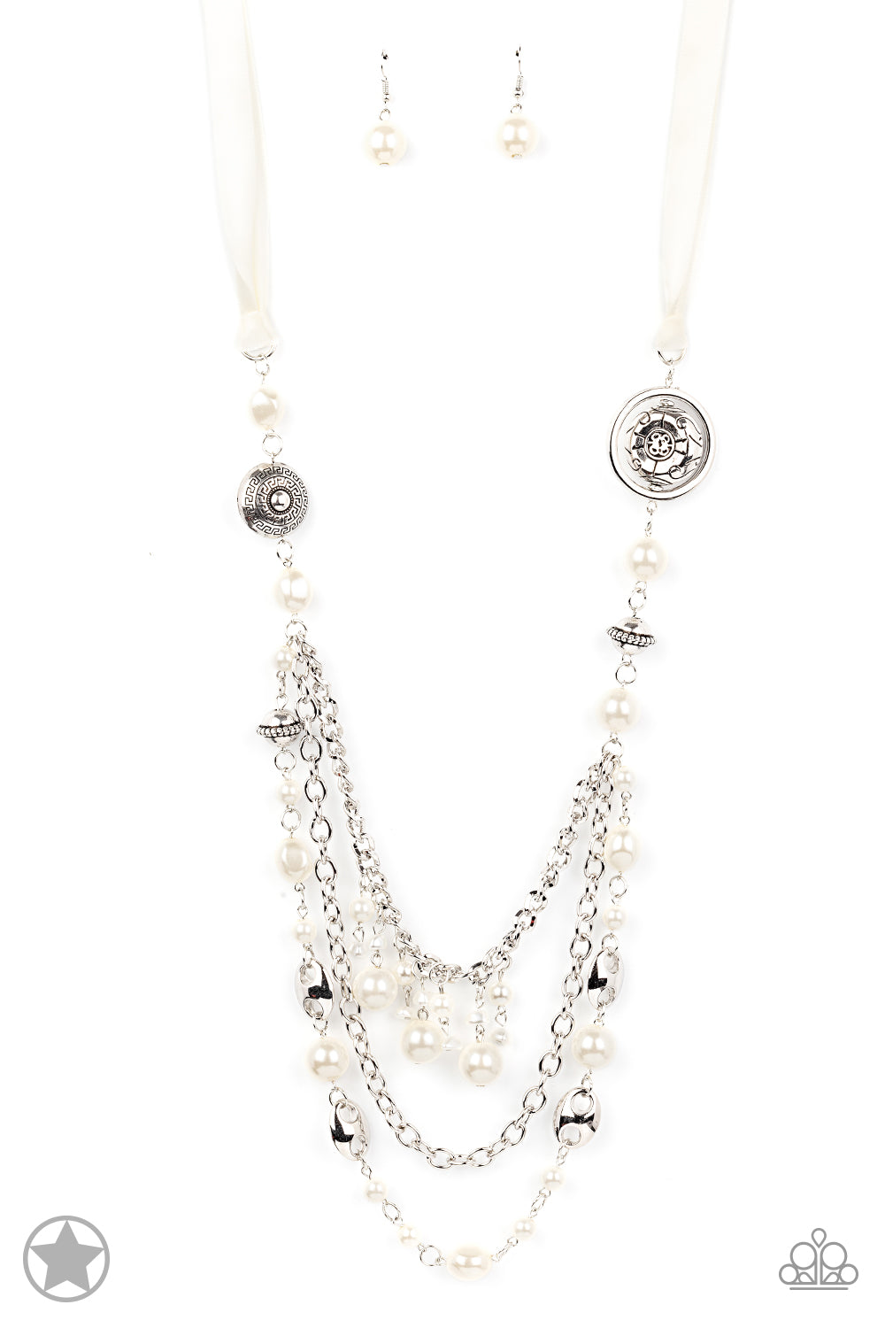 Paparazzi Necklace ♥ All The Trimmings ♥ - Ivory