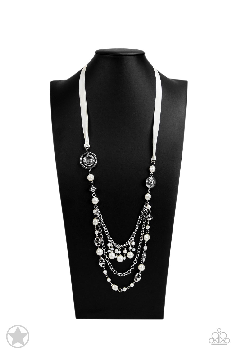 Paparazzi Necklace ♥ All The Trimmings ♥ - Ivory