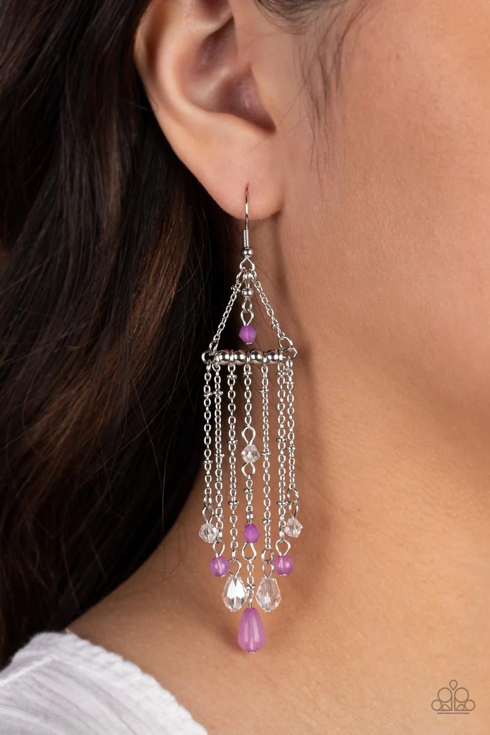 Paparazzi Earrings ~ Marina Breeze - Purple