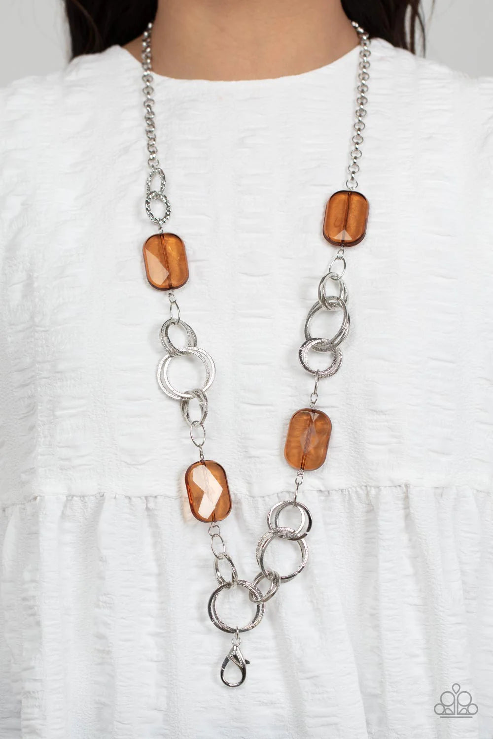 Paparazzi Lanyard~ Stained Glass Glamour - Brown