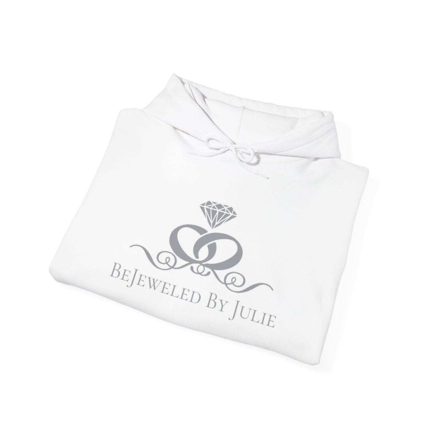 Bejewelled By Julie Hoodie – Elegant Diamond Logo Pullover