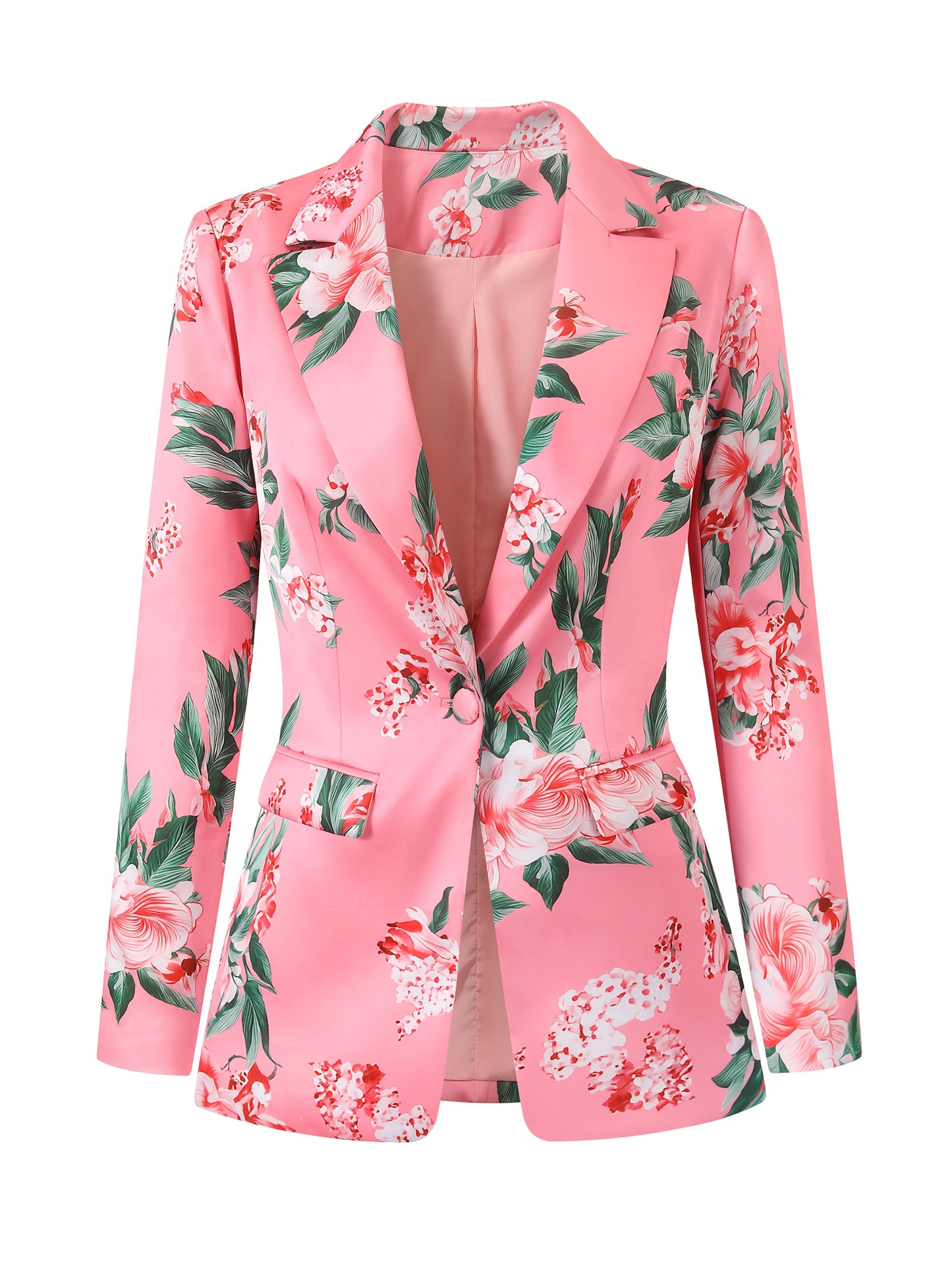 Floral Satin Blazer for Women | BeJeweled By Julie