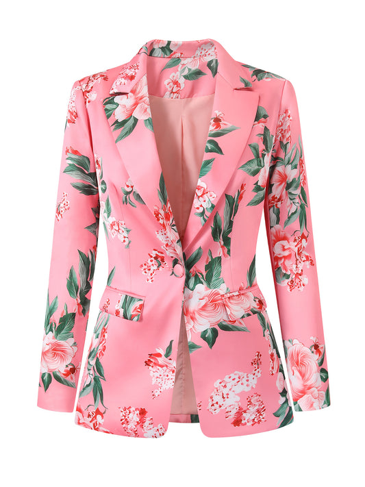 Floral Satin Blazer for Women | BeJeweled By Julie