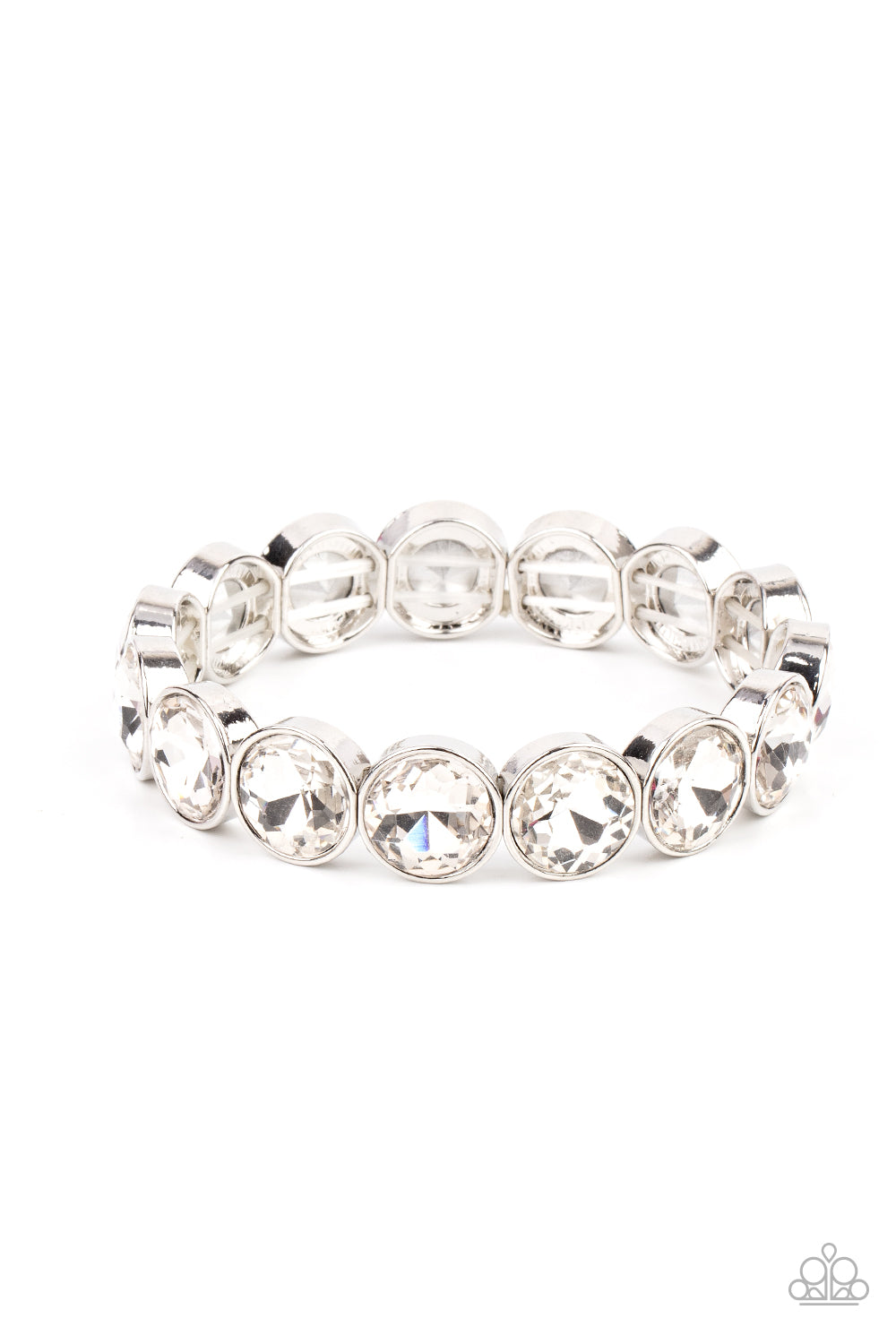 Paparazzi Bracelet ~ Radiant on Repeat - White