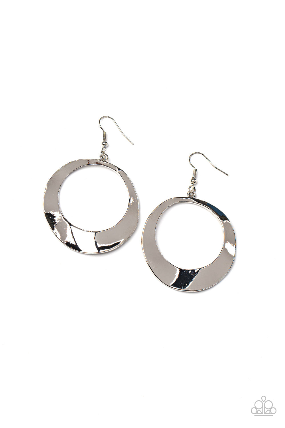 Paparazzi Earrings ~ Urban Eclipse - Silver
