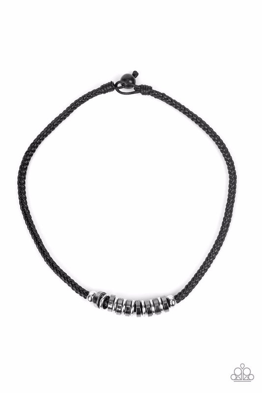 Paparazzi Necklace ~ Primitive Prize - Black Urban