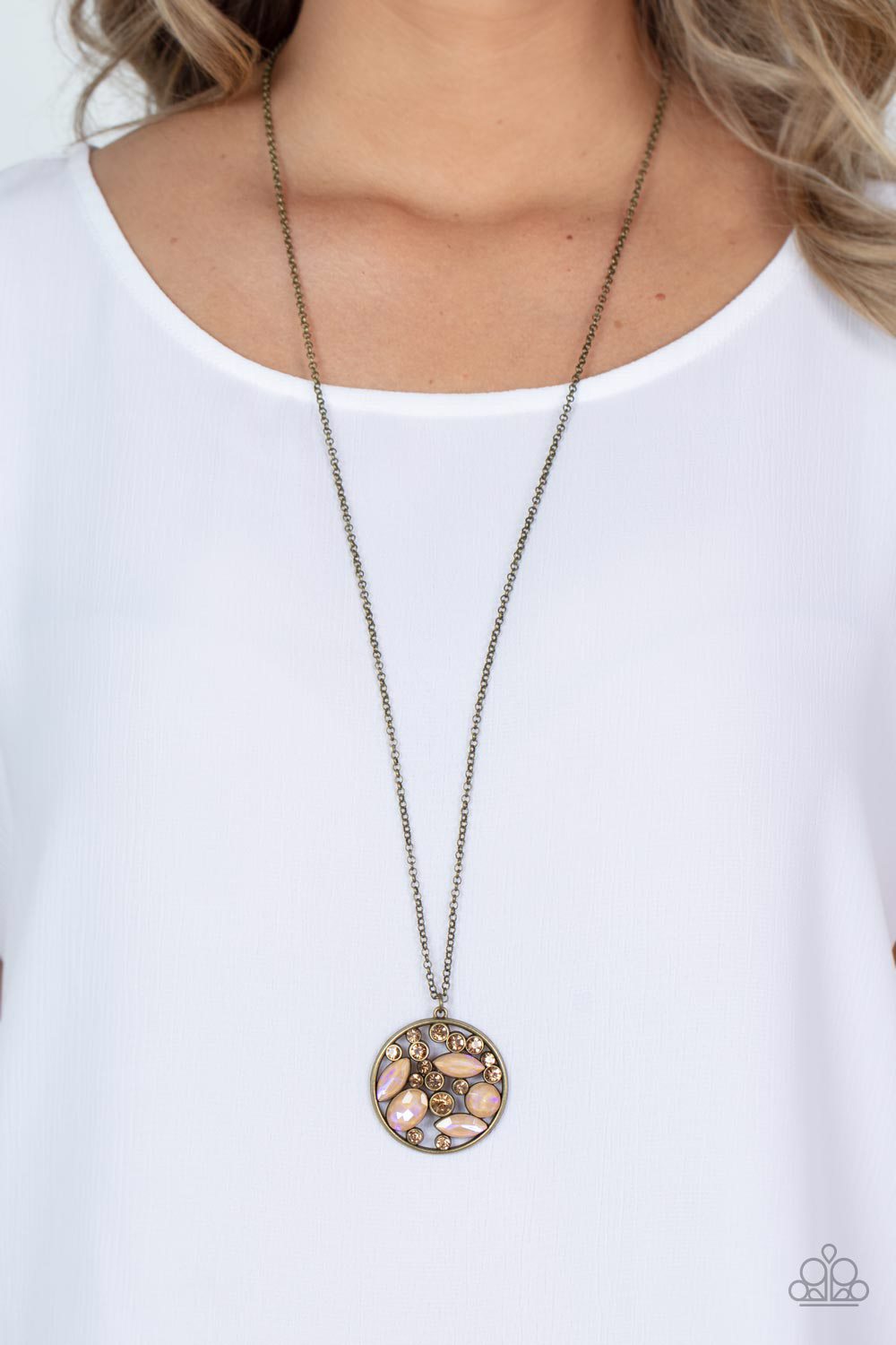 Paparazzi Necklace ~ Iridescently Influential - Brown