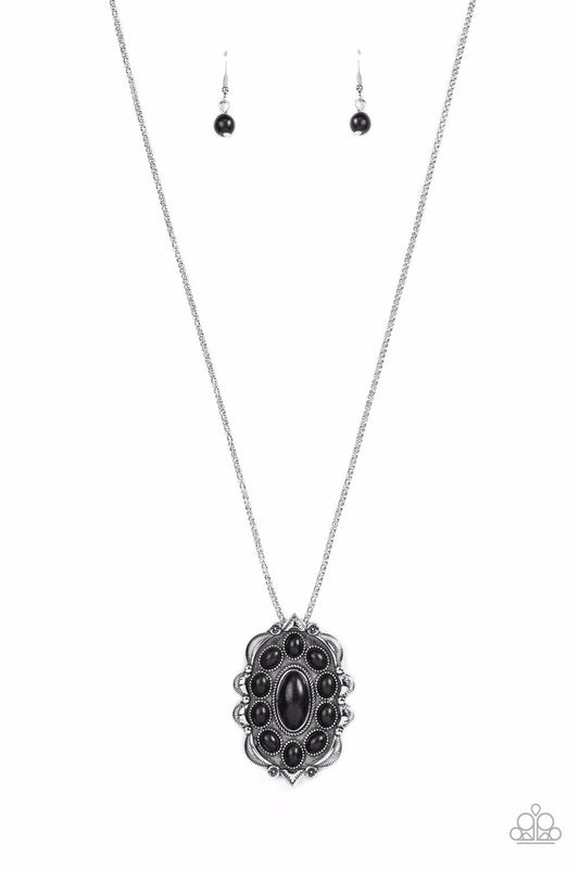 Paparazzi Necklace ~ Mojave Medallion - Black