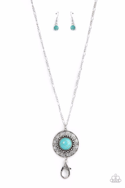 Paparazzi Necklace ~ Sahara Suburb - Blue