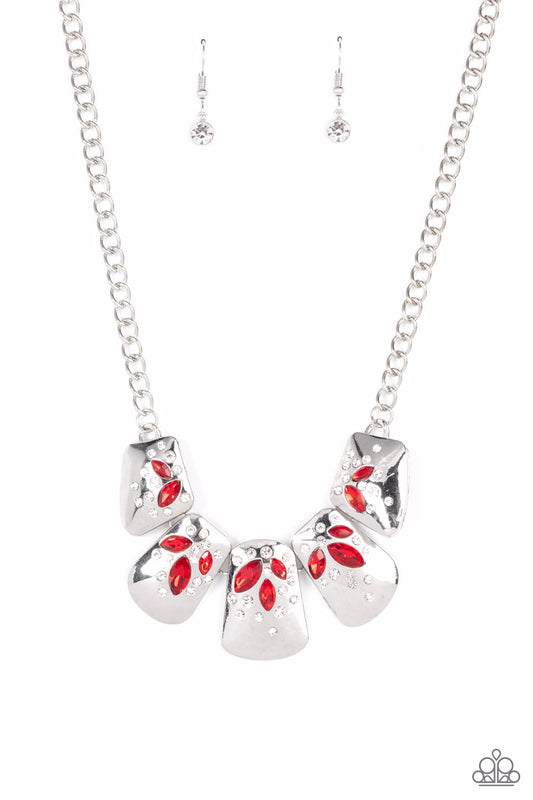 Paparazzi Necklace ~ Jubilee Jingle - Red