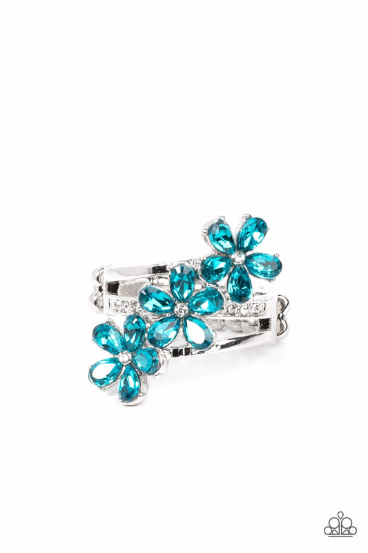 Paparazzi Ring ~ Posh Petals - Blue