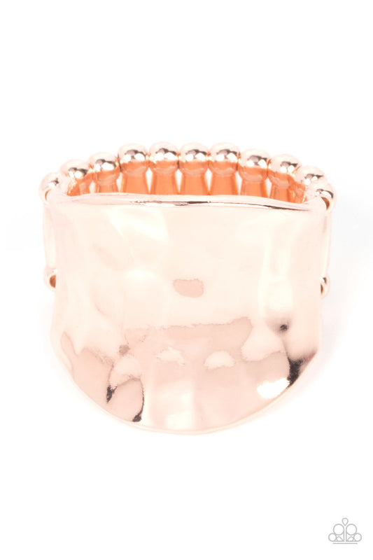 Paparazzi Ring ~ Hammer Down - Rose Gold