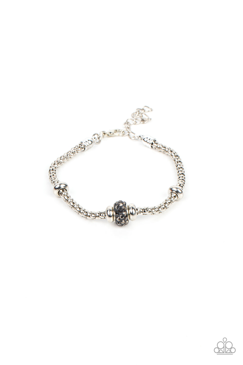 Paparazzi  Bracelet ~Downtown Decoupage - Silver