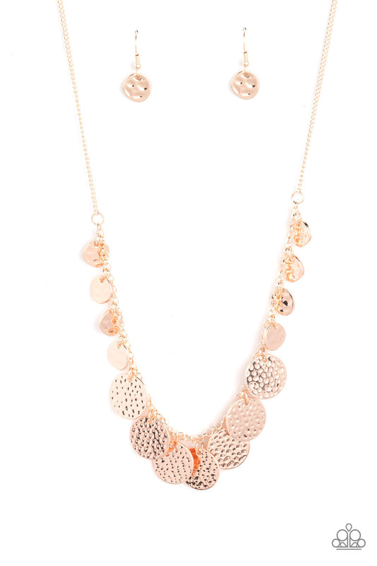 Paparazzi Necklace ~ CHIME Warp - Gold
