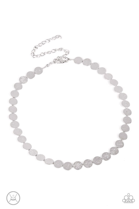 Paparazzi Necklace ~ Flash Mob Flicker - Silver