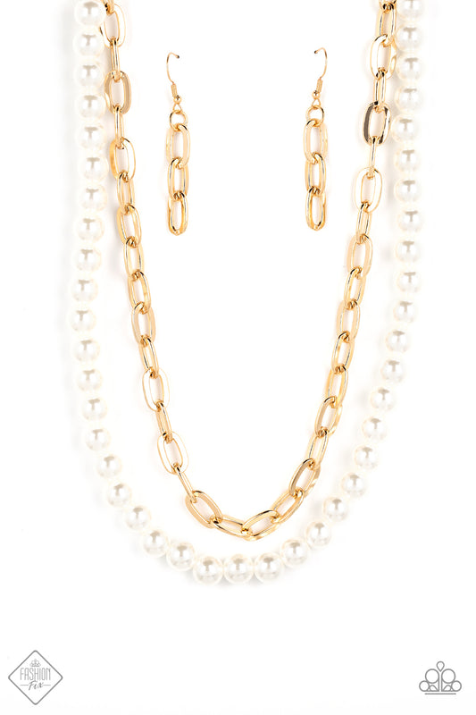 Paparazzi Necklace ~ Suburban Yacht Club - Gold