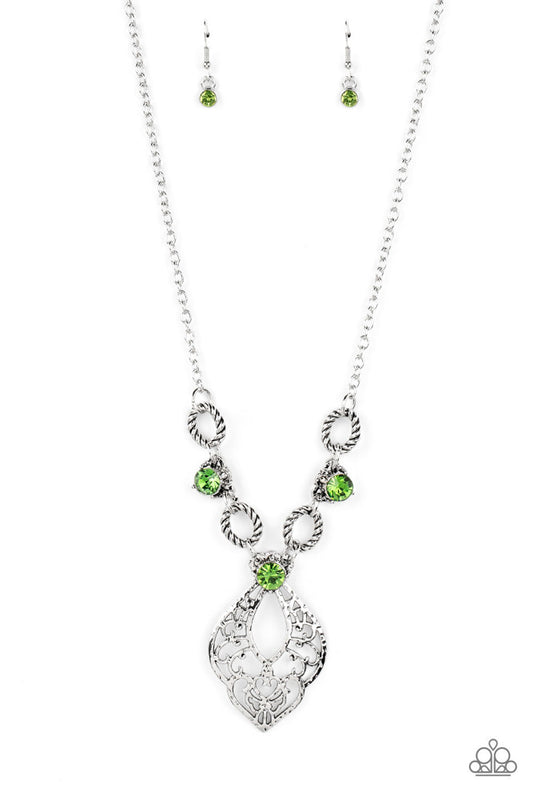 Paparazzi Necklace ~ Contemporary Connections - Green