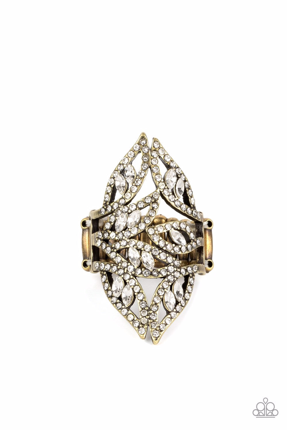 Paparazzi Ring ~ Fiery Foliage - Brass