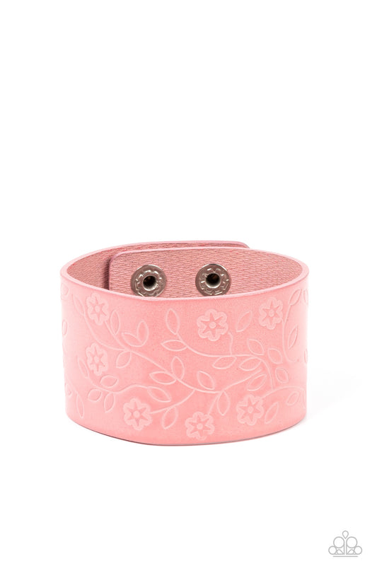 Paparazzi Bracelet ~ Rosy Wrap Up - Pink Urban