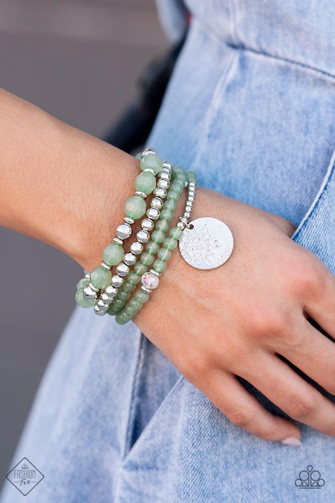 Paparazzi  Bracelet ~ Surfer Style - Green