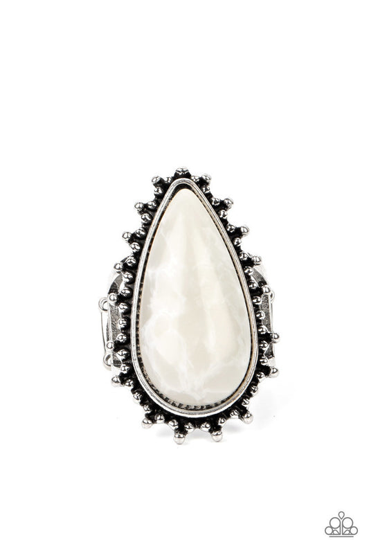 Paparazzi Ring ~ Down-to-Earth Essence - White